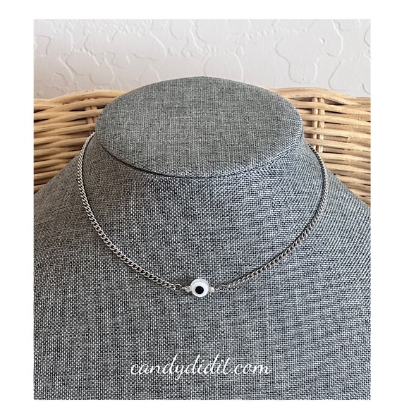NWT Handmade Candy Did It! White Double Sided Eye Of Protection Necklace - Picture 4 of 4